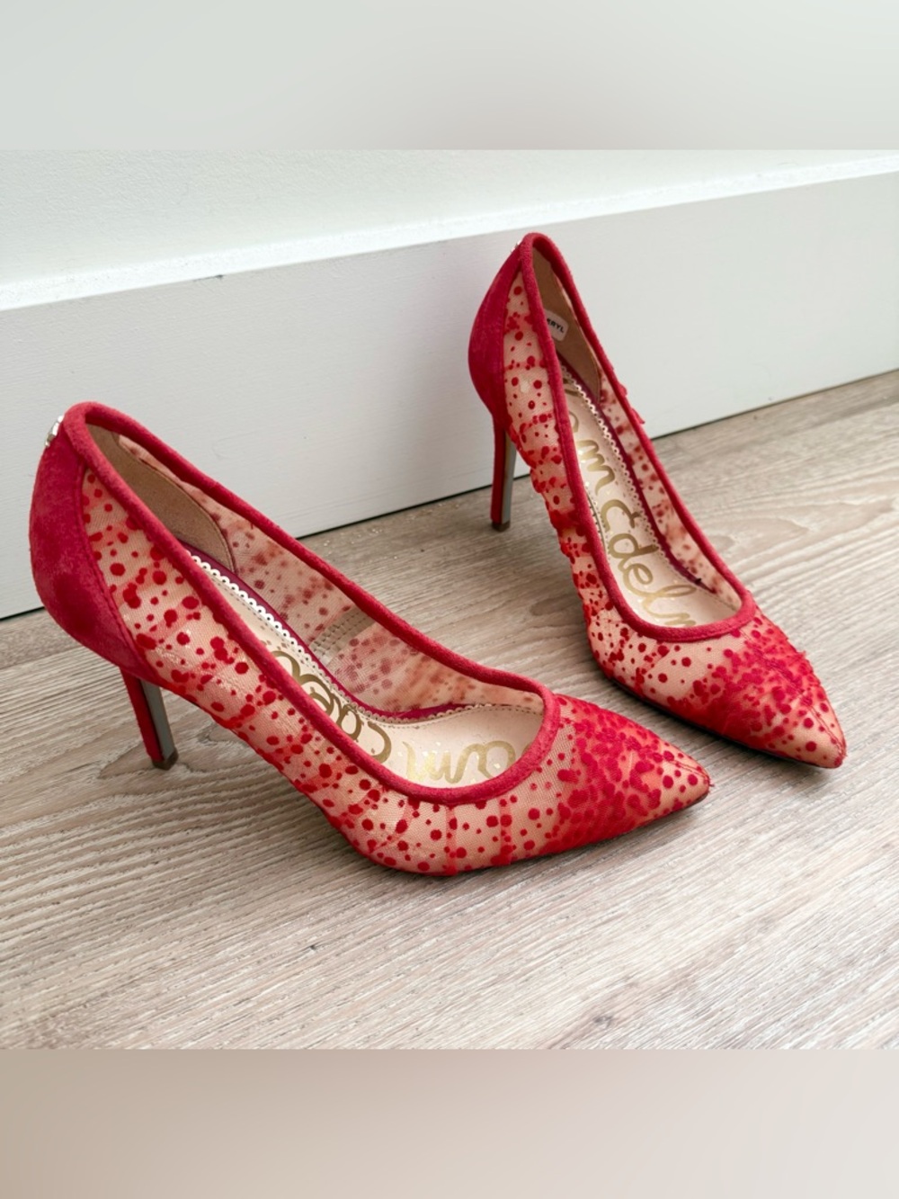 Beautiful Sam Edelman Red Lace Pumps
